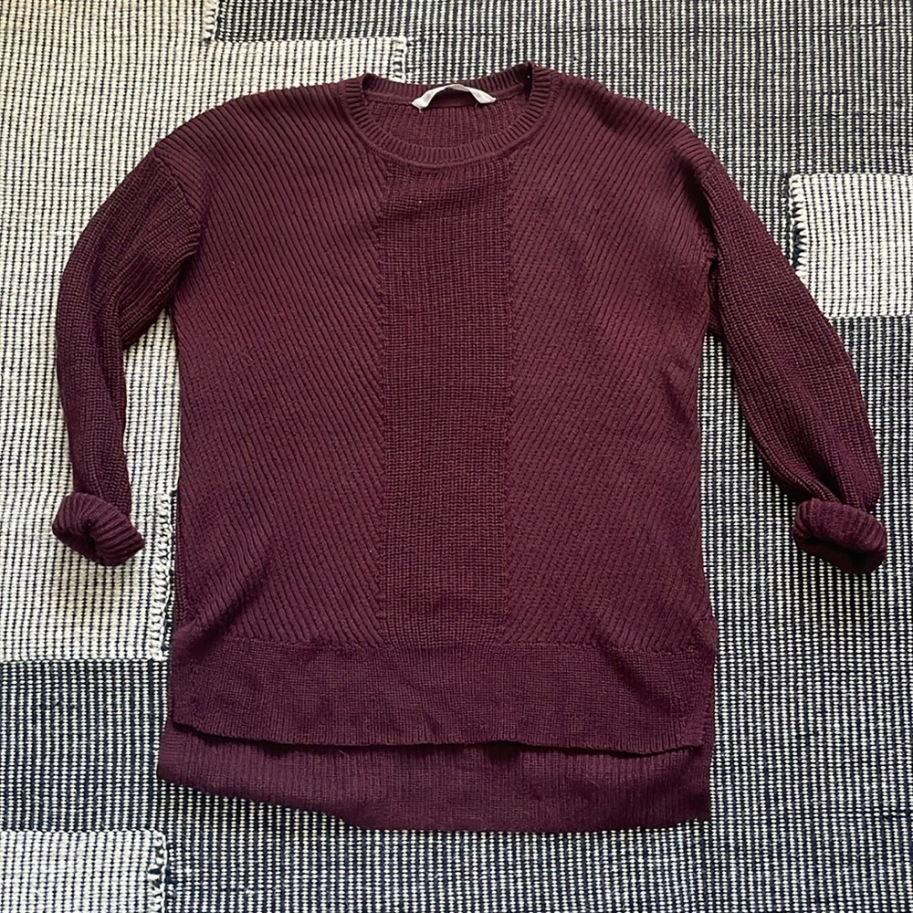Athleta contrast stitch Tunic Sweater EUC